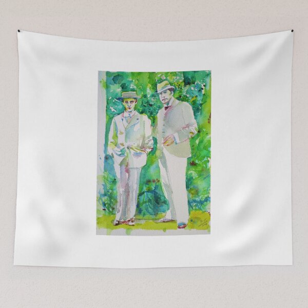 Item preview, OSCAR WILDE and BOSIE - watercolor portrait.2 designed and sold by lautir.