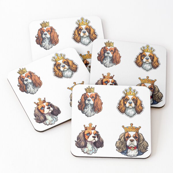 Item preview, Funny Cavalier King Charles Spaniel Stickers pack designed and sold by AdiRemba.