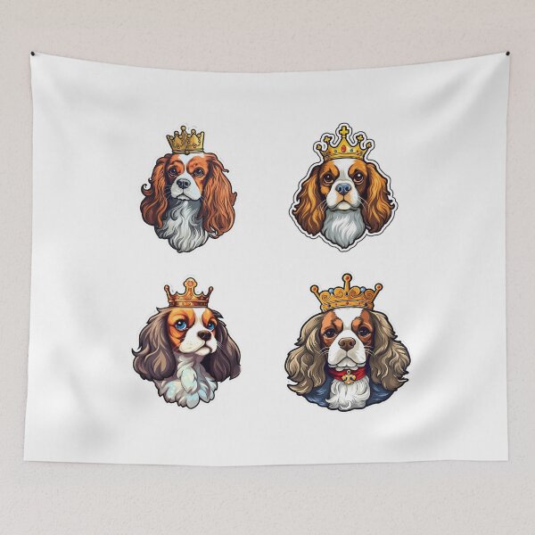 Item preview, Funny Cavalier King Charles Spaniel Stickers pack designed and sold by AdiRemba.