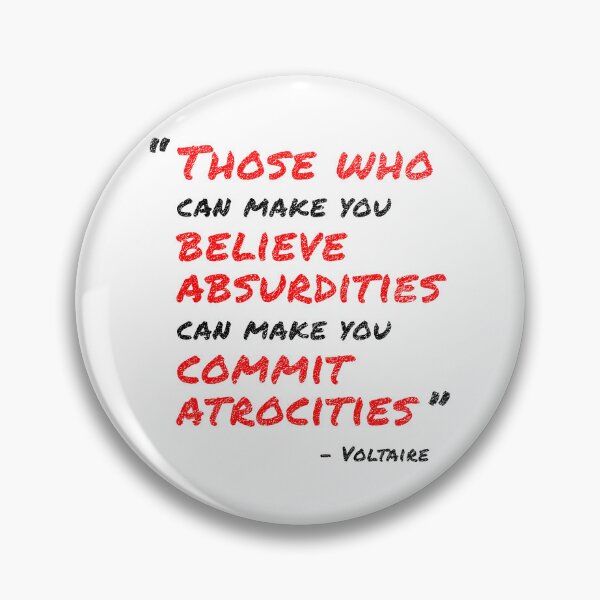 Item preview, Voltaire Quote (Black/Red) designed and sold by DrRoger.