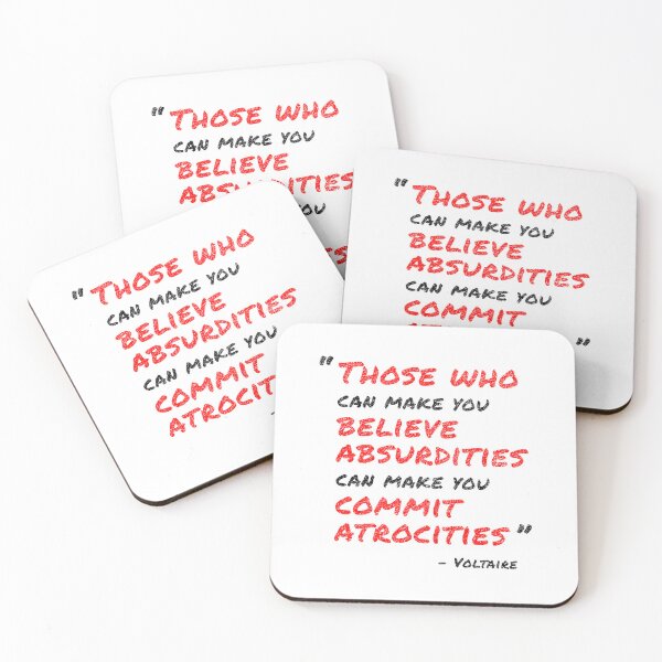 Item preview, Voltaire Quote (Black/Red) designed and sold by DrRoger.