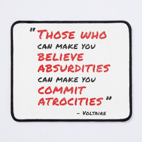 Item preview, Voltaire Quote (Black/Red) designed and sold by DrRoger.