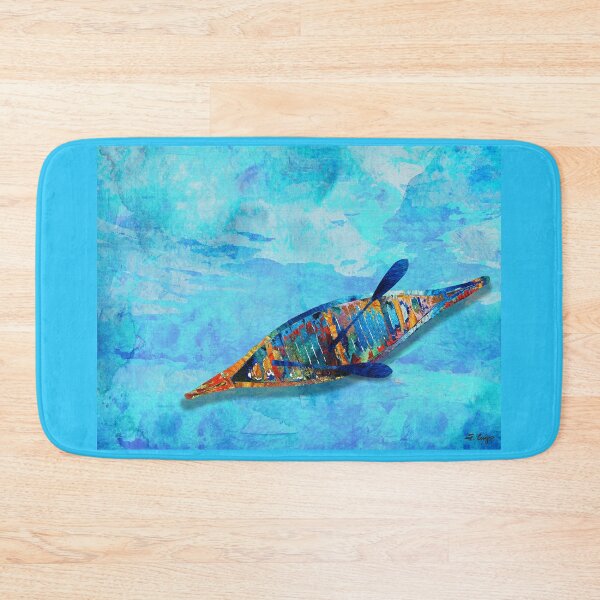Item preview, Twos Company Bright Colorful Canoe Art designed and sold by Sharon Cummings Art.