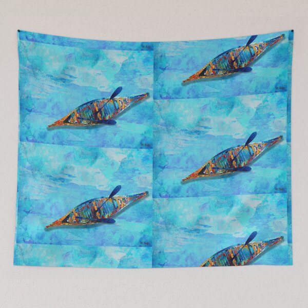 Item preview, Twos Company Bright Colorful Canoe Art designed and sold by Sharon Cummings Art.