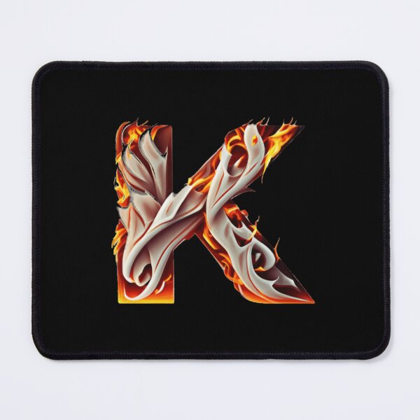 Item preview, Letter < K > Fire Style designed and sold by ImgByLili.