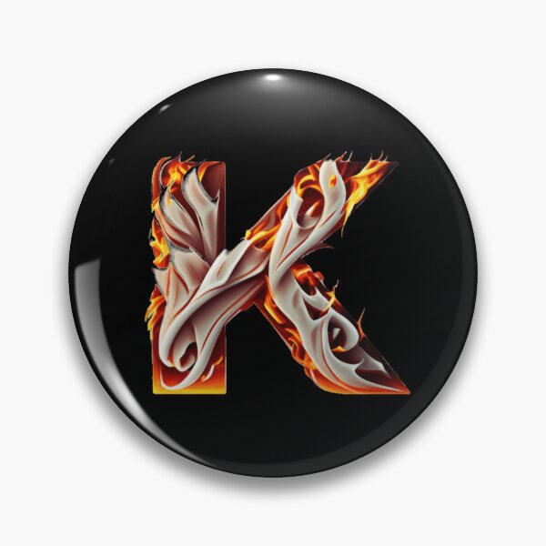 Item preview, Letter < K > Fire Style designed and sold by ImgByLili.