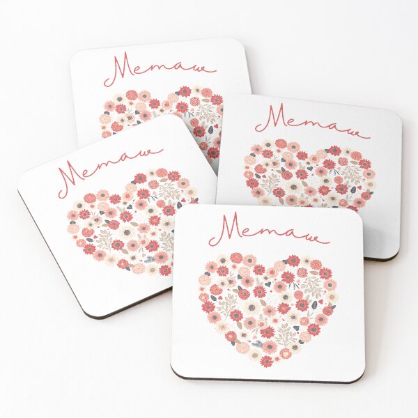Item preview, Memaw Floral Heart designed and sold by AliKatsDesign.