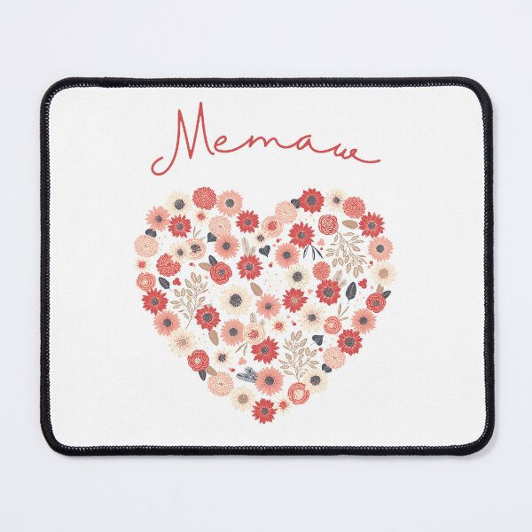 Item preview, Memaw Floral Heart designed and sold by AliKatsDesign.