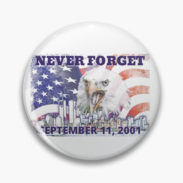 Item preview, Never Forget 9 / 11 with image of the Twin Towers, an Eagle and American Flag designed and sold by AmericaFreedom.