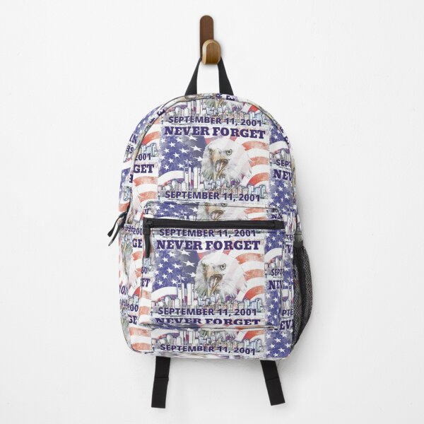 Item preview, Never Forget 9 / 11 with image of the Twin Towers, an Eagle and American Flag designed and sold by AmericaFreedom.