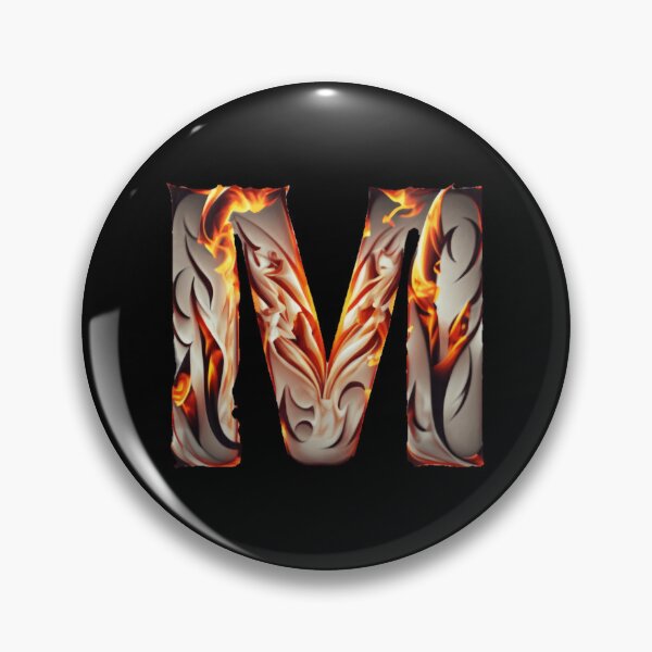 Item preview, Letter < M > Fire Style designed and sold by ImgByLili.