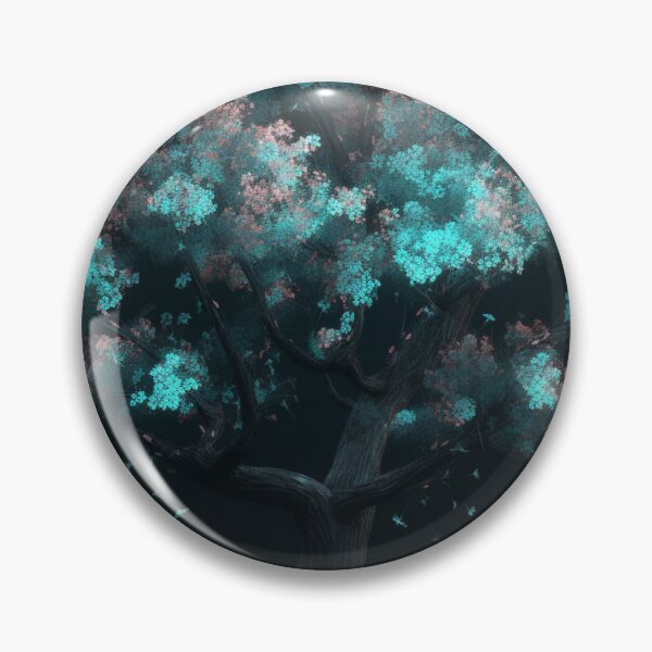 Item preview, Tree blossoms floating free stock illustrations, in the style of benoit b. mandelbrot, glowing neon, dark cyan, uhd image, naoto hattori, delicate flowers, highly detailed figures designed and sold by aiphotosart.