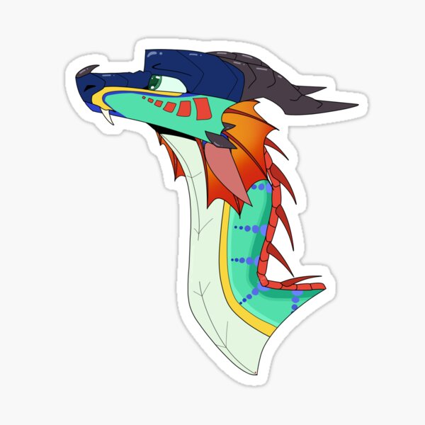 Queen Glory Headshot Wings of Fire RainWing Sticker Sticker