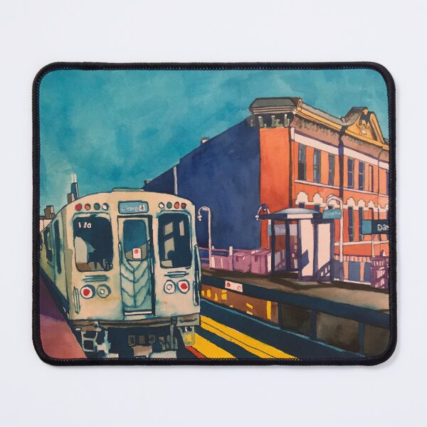 Item preview, L - Blue Line - Chicago CTA designed and sold by alchemyopolis.