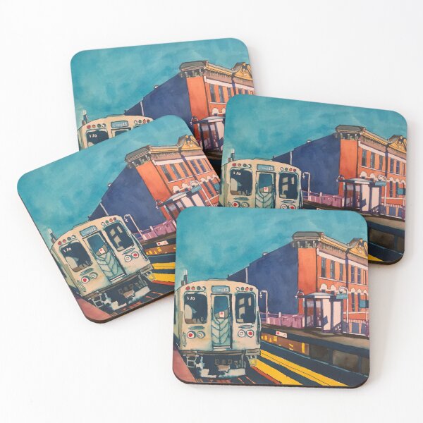 Item preview, L - Blue Line - Chicago CTA designed and sold by alchemyopolis.