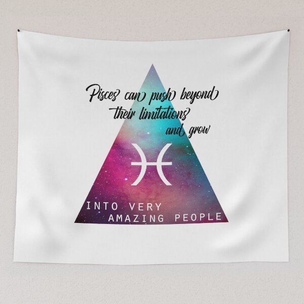 Item preview, Geometrical Pisces Zodiac Sign Quote designed and sold by Martina Mladenova.