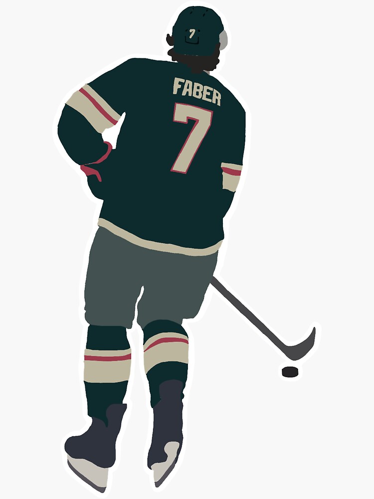 "#7 Brock Faber" Sticker for Sale by amarahockey | Redbubble
