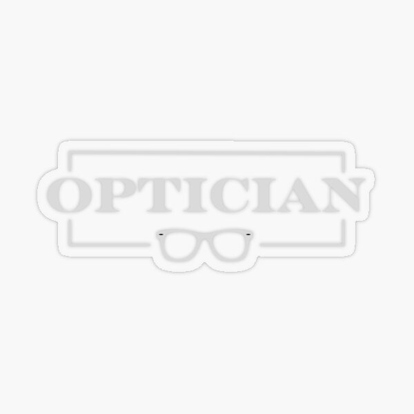 Optician Glasses Shop Gear Transparent Sticker