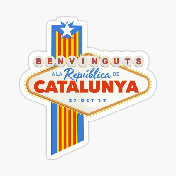 Vista previa del artículo con la obra «BENVINGUTS A LA REPPÚBLICA DE CATALUNYA - SIGN 2», diseñado y vendido por PuesMuyBien.