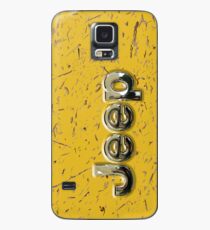 muddy yellow Jeep with chrome typograph Case/Skin for Samsung Galaxy