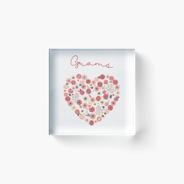 Item preview, Grams Floral Heart designed and sold by AliKatsDesign.