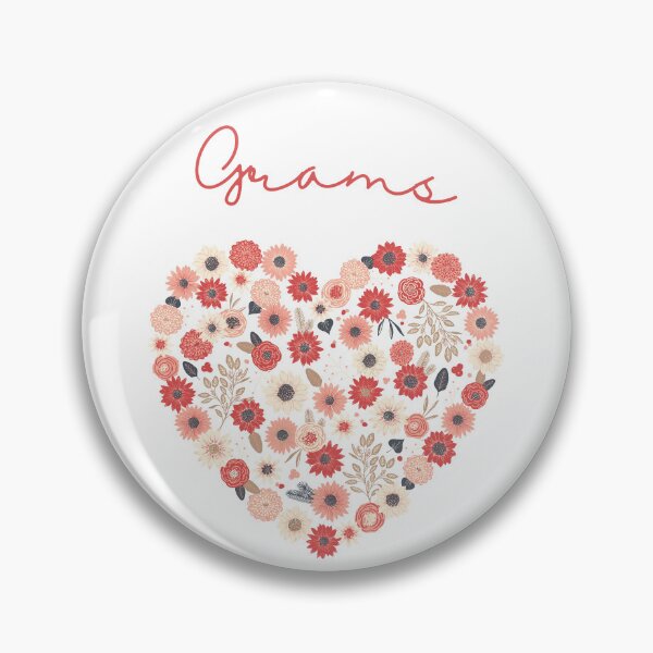 Item preview, Grams Floral Heart designed and sold by AliKatsDesign.