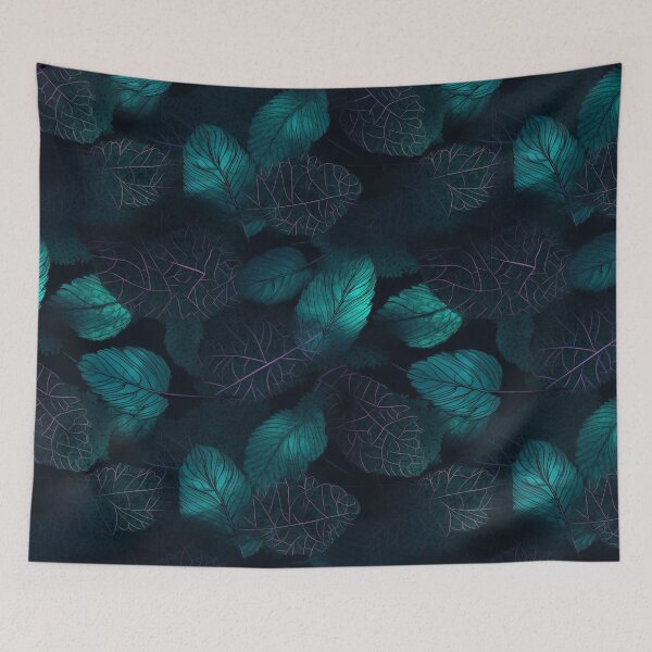 Aperçu de l'œuvre Feuilles bioluminescentes créée et vendue par SuperUltraPrint.