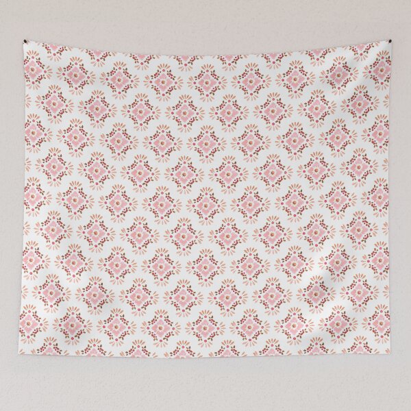 Item preview, Boho Floral Tile Design Pink designed and sold by WildFlowerWC.