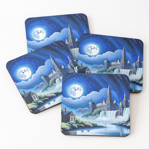 Item preview, AI Generated - Radiant Moon and Town designed and sold by Kaiko-Roku.
