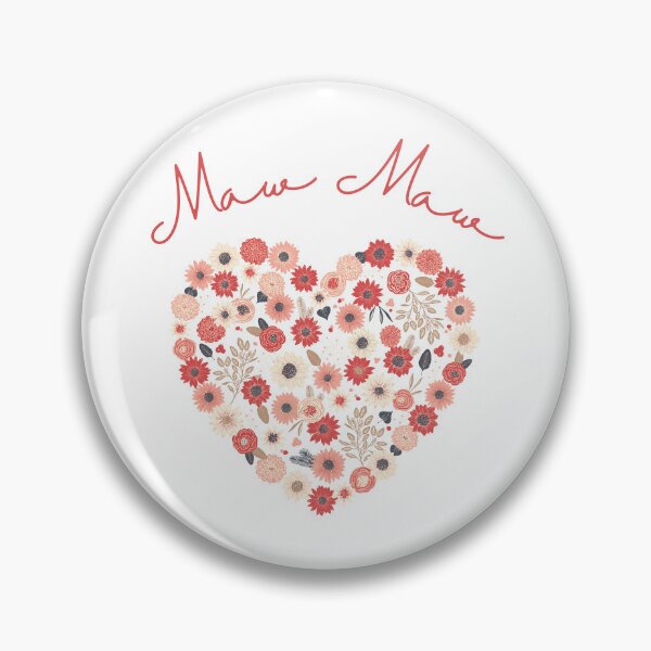 Item preview, Maw Maw Floral Heart designed and sold by AliKatsDesign.