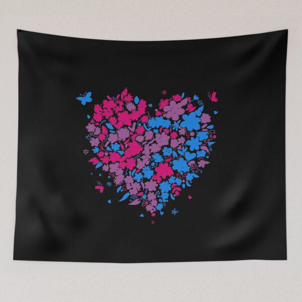 Item preview, Valentines Day Bi Hearts. Bisexual Pride designed and sold by Subtle Pride Shop.