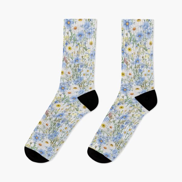 Item preview, Cadonira - Meadow in white and blue (3/4) designed and sold by sabantha.