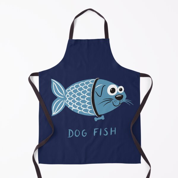 Item preview, Funny Dog Fish with Bone Collar designed and sold by BexMorleyArt.