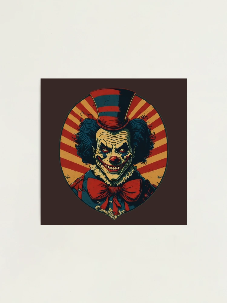 Badge for Sale avec l'œuvre « Clown de carnaval rétro » de l