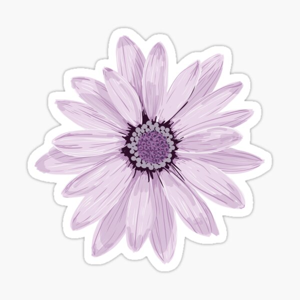 Purple Daisy Sticker