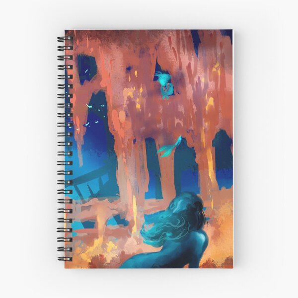 Item preview, Mermaids with a rusty shipwreck undersea ruins for DrawMerMay2023 designed and sold by sandpaperdaisy.