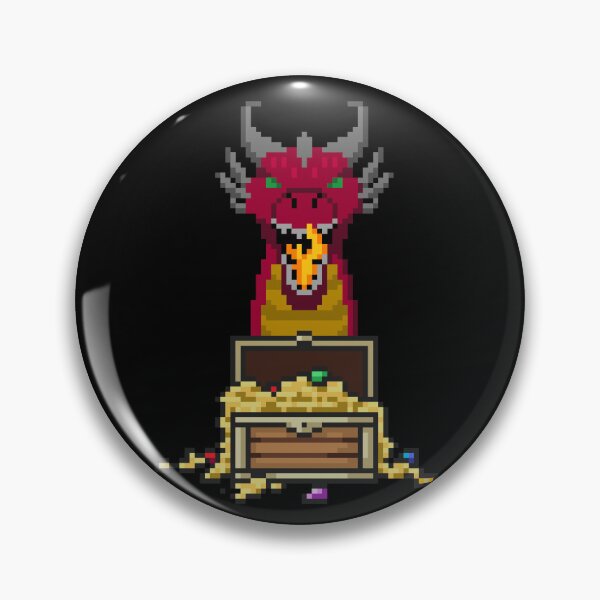 Item preview, Dragon treasure chest PixelArt Design designed and sold by ManicDesignz.