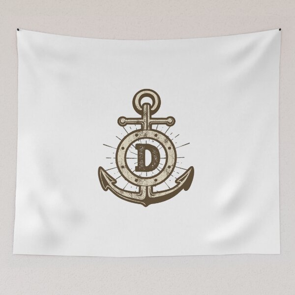 Item preview, Monogram D Vintage Anchor   designed and sold by simplymonogram.