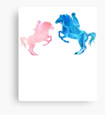 Horses Lovers T Shirt Valentine's Day Canvas Print