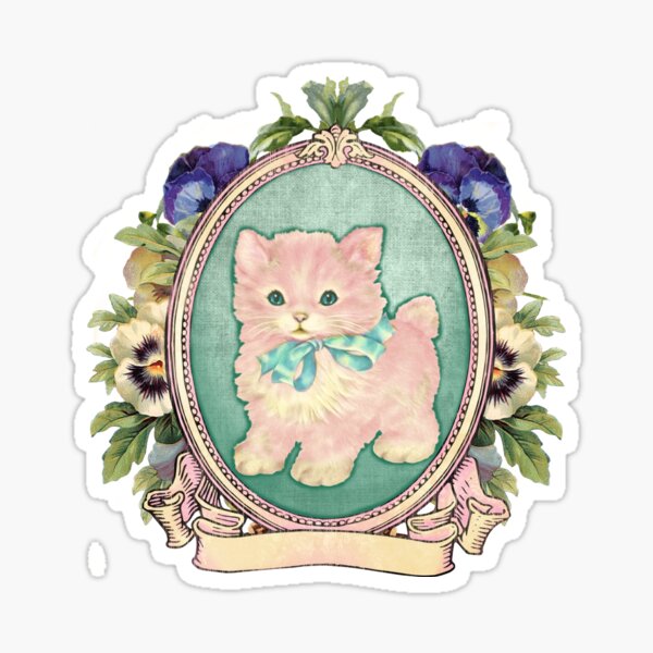 Item preview, Kitschy Pink Kitten designed and sold by BoxInTheAttic.