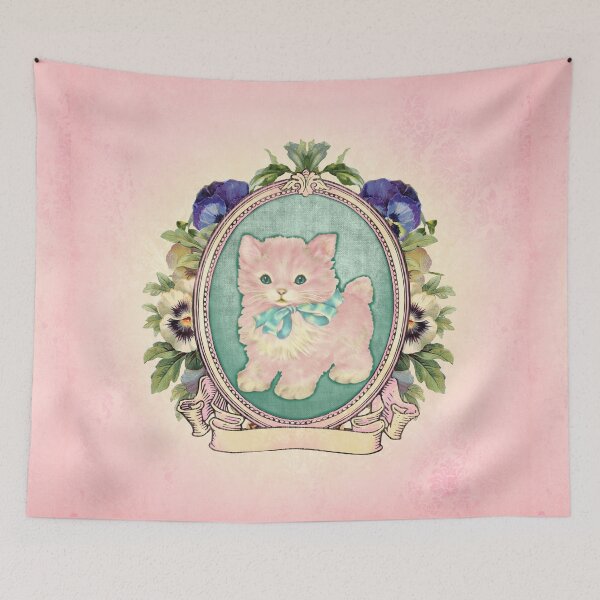 Item preview, Kitschy Pink Kitten designed and sold by BoxInTheAttic.