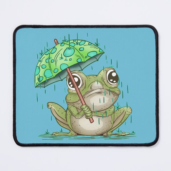 Item preview, Rainy Day Frog Holding an Umbrella designed and sold by iduzarts.