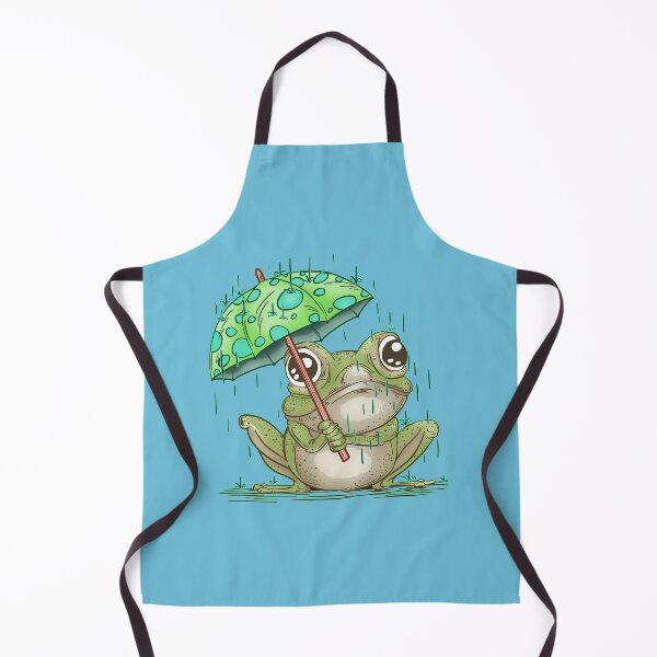 Item preview, Rainy Day Frog Holding an Umbrella designed and sold by iduzarts.