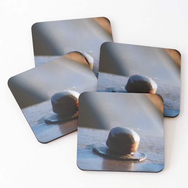 Item preview, Screw Cap in Wooden Board - Abstract Industrial Macrophotography designed and sold by AgathaZolastore.