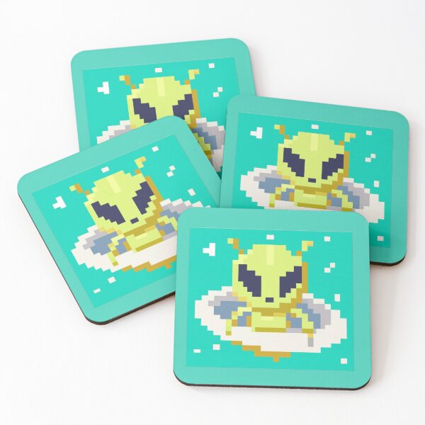 Item preview, Cute alien in ufo designed and sold by Vickut.