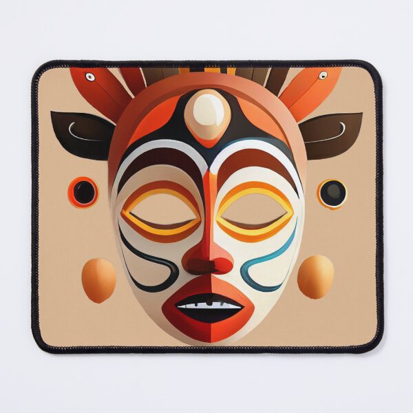 Item preview, Cappu-Mallow African Mask designed and sold by AfroMosaic.