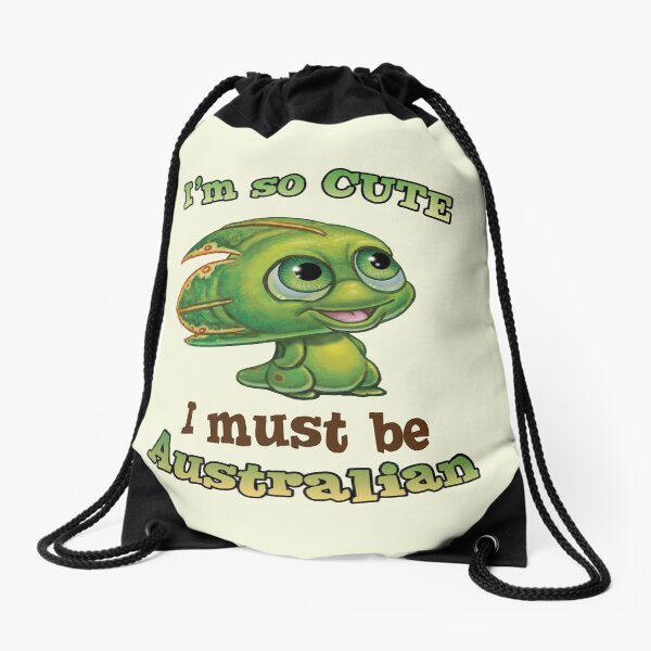 I'm so cute - I must be Australian - Squeak Drawstring Bag