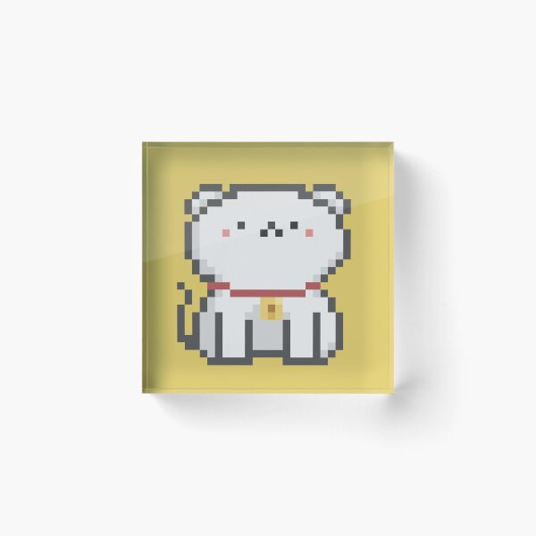 Item preview, Pixel Quiet Scottish Fold White Cat 93 designed and sold by sosorimaru.
