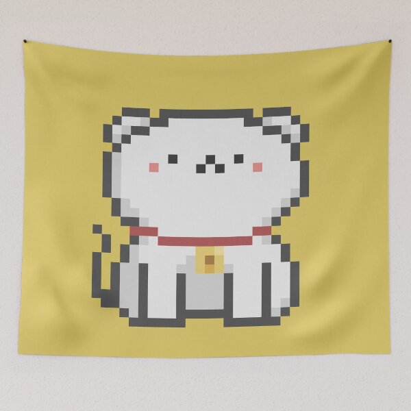 Item preview, Pixel Quiet Scottish Fold White Cat 93 designed and sold by sosorimaru.