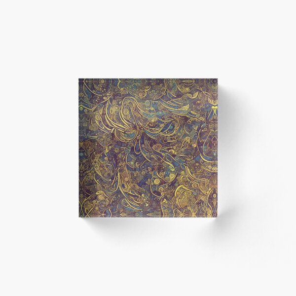 Aperçu de l'œuvre rivière avec de la poussière d'or créée et vendue par PrintsCreativ.